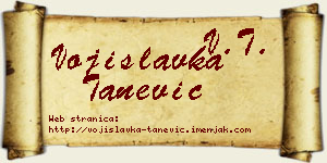 Vojislavka Tanević vizit kartica